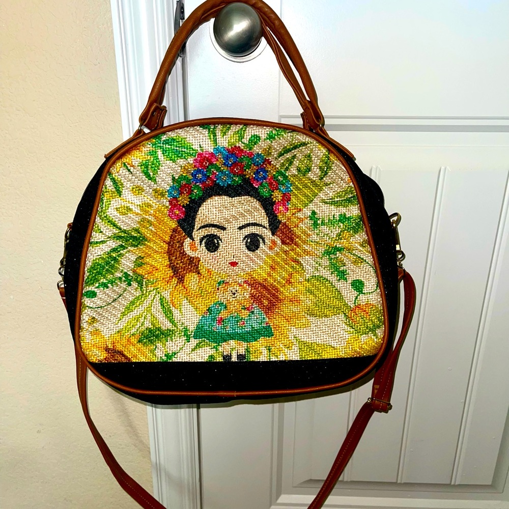 Frida Kahlo Cartoon Bag - Medium Purse.